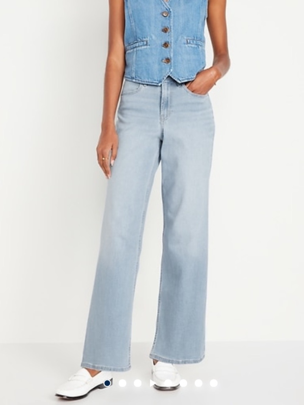 Old Navy Light Blue Wide-Leg Jeans
